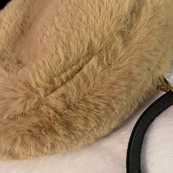 Do Everything in Love | Two-Tone Plush Faux Fur Backpack Purse Bag - Picture 6 of 11